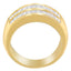 Bague en diamant princesse et baguette en or jaune 14K 1ct. TDW