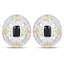 0.93 Carat Blue Sapphire & Diamond Sterling Silver Earrings