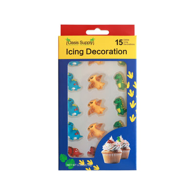 Cute Dinosaur Sugar Toppers for Cakes and Cupcakes