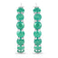 Boucles d'oreilles en argent sterling avec émeraudes véritables de 2,38 carats
