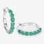 Boucles d'oreilles en argent sterling avec émeraudes véritables de 2,38 carats