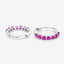 2.80 Carat Genuine Ruby .925 Sterling Silver Hoop Earrings