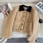Women's Color-Block Lapel Jacket - Casual Outerwear