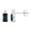 Pendientes de 1.25 quilates de turmalina verde y diamante en oro blanco de 14 quilates
