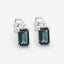 Pendientes de 1.25 quilates de turmalina verde y diamante en oro blanco de 14 quilates