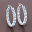 5.70 Carat Genuine Blue Topaz Earrings in Sterling Silver