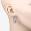 Boucles d'oreilles créoles en argent sterling avec tanzanite véritable de 5,10 carats