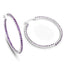3.00 Carat Genuine Amethyst Sterling Silver Hoop Earrings