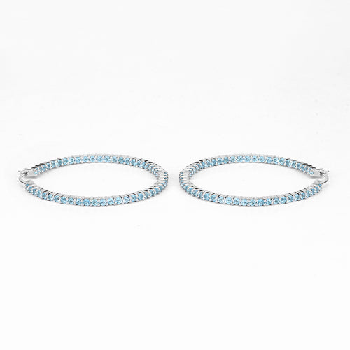 Pendientes de plata esterlina con topacio azul suizo genuino de 3.60 quilates