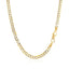 Chaîne Curb Pave en Or Bicolore 14k - 2,6 mm