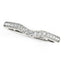 14k White Gold Curved Style Wedding Ring with Diamonds