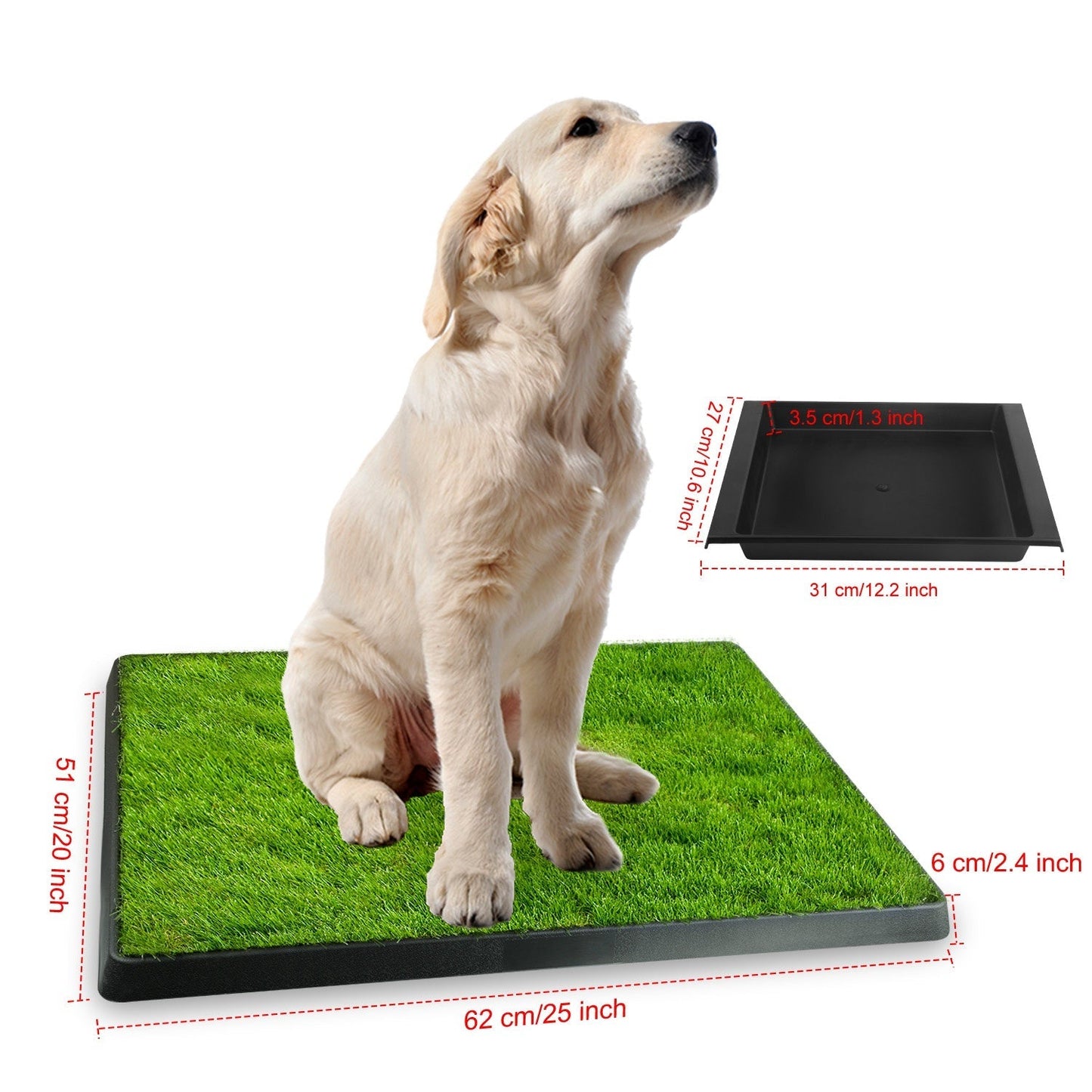 Gbruno Almohadilla de Entrenamiento para Perros con Césped Artificial