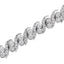 Bracelet en argent sterling .925 avec diamants taille ronde - 7,25"