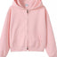 Plus Size Casual Zip-Up Long Sleeve Hoodie