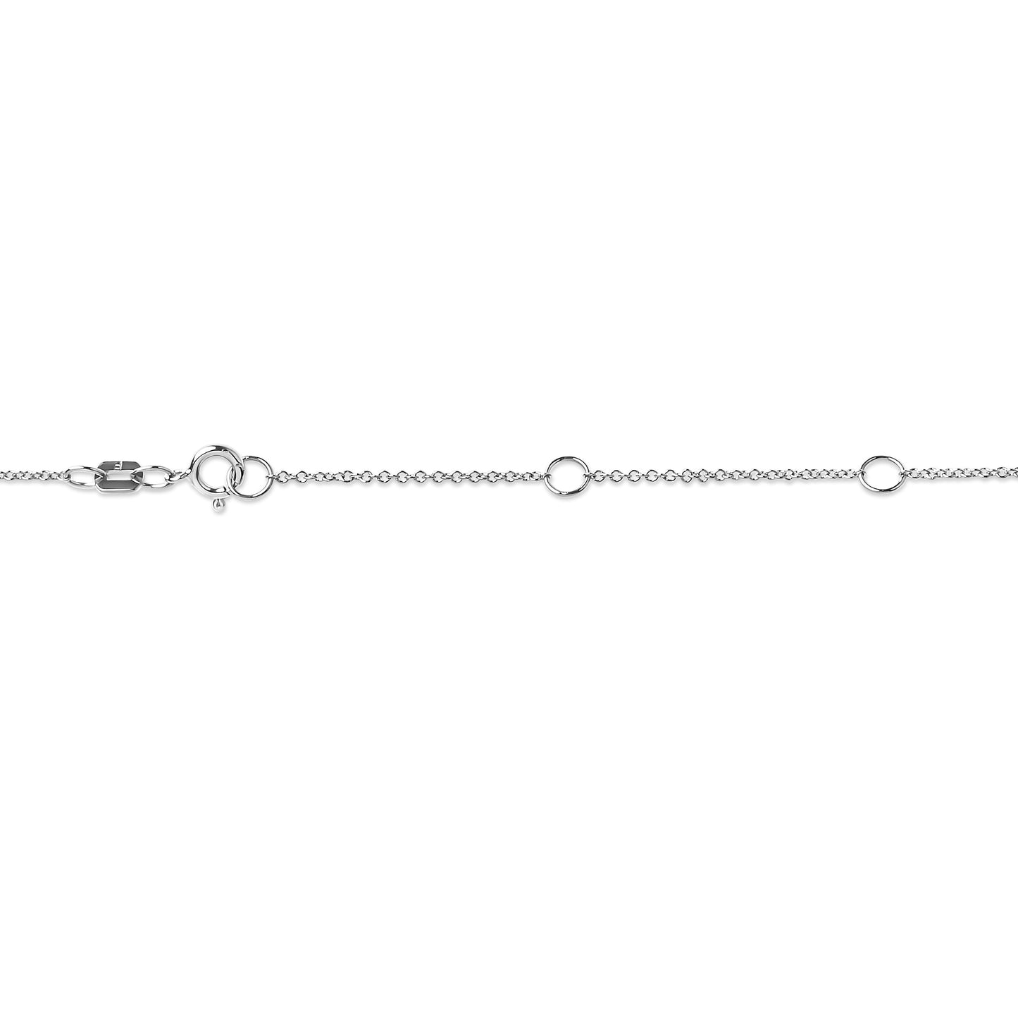 AGS Certified 10K White Gold Diamond Solitaire Pendant Necklace
