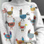 Elegant Christmas Abstract Print Cardigan for Women