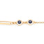 Pulsera de Plata Esterlina Baño de Oro Amarillo de 18K con Zafiros Azules