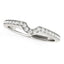 Bague de mariage en diamant moderne en or blanc 14 carats avec griffes courbées