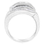 Anillo de Banda Bypass de Diamante en Oro Blanco de 14KT