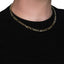 10K Yellow Gold Solid Figaro Chain - 5.30 mm