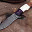 Premium Custom Damascus Steel Hunting Knife – 9" G10, Bone & Rosewood Handle | KBS Knives - Korvel