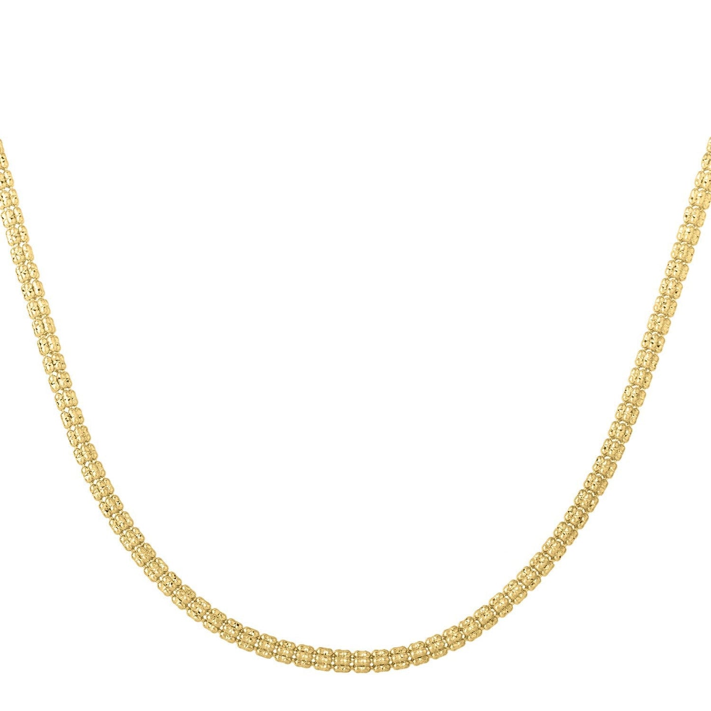 Chaîne Ice Barrel en or jaune 14 carats - 3,10 mm