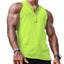 Camiseta sin mangas de talla grande para hombres con textura acanalada