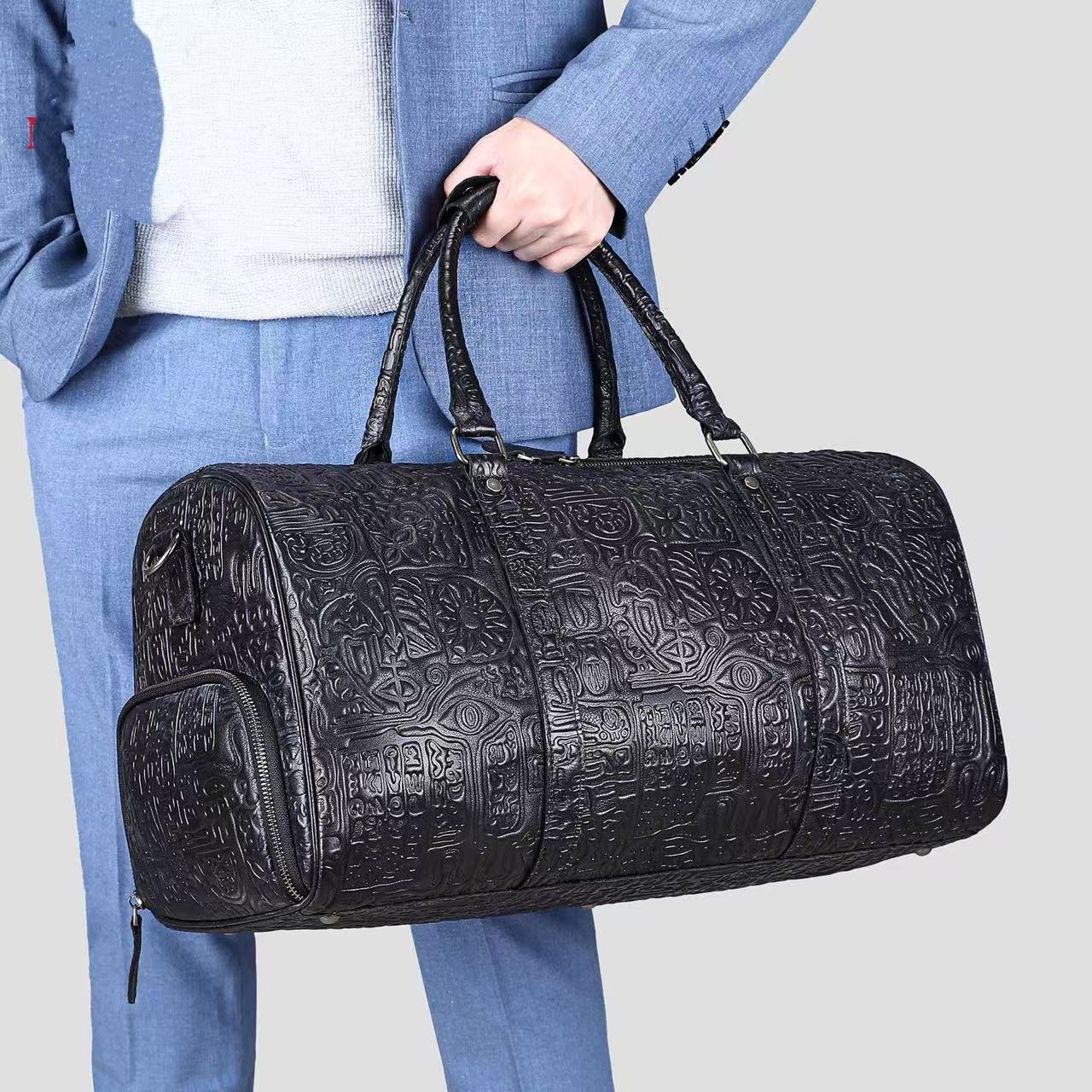 Sac à main rétro embossé premium pour hommes