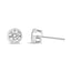 14K White Gold Lab Grown Diamond Bezel Solitaire Stud Earrings