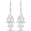3.96 Carat Genuine Aquamarine Sterling Silver Earrings