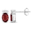 1.35 Carat Genuine Pink Tourmaline & White Diamond Earrings in 14K White Gold