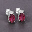 1.35 Carat Genuine Pink Tourmaline & White Diamond Earrings in 14K White Gold
