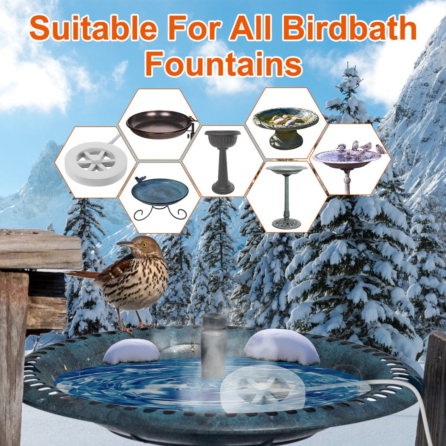 GBruno 70W Bird Bath Heater