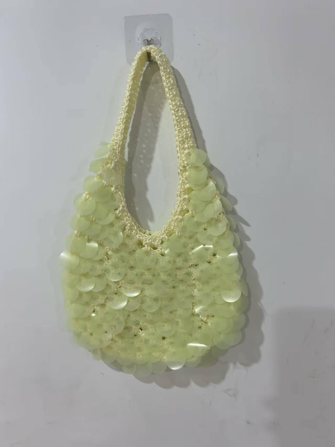 High-End Handmade Natural Sequin Shoulder Bag for Women