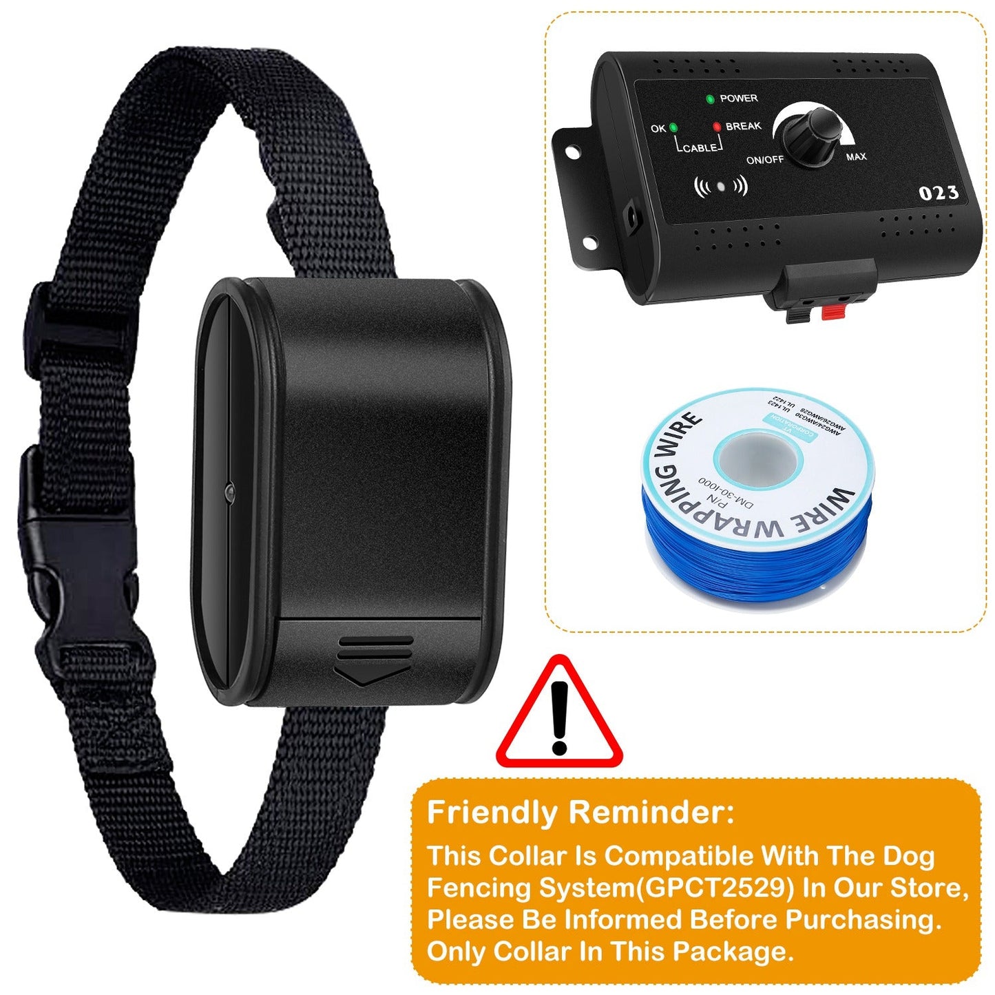 Récepteur de collier électrique GBruno pour chien pour l'entraînement
