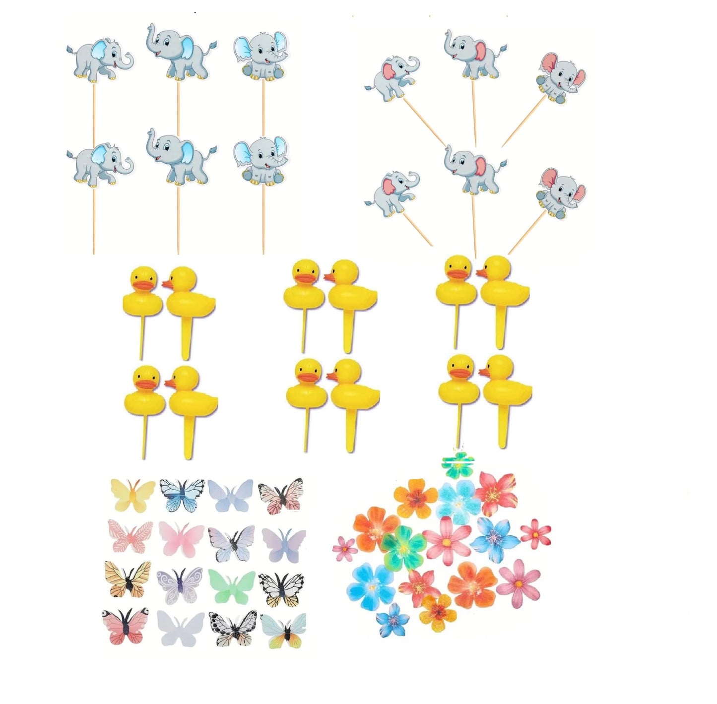 Oasis Supply Baby Shower Cake Toppers - 48 Piece Set