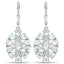 Elegant 2.93 Carat Aquamarine & White Topaz Sterling Silver Earrings