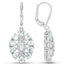 Elegant 2.93 Carat Aquamarine & White Topaz Sterling Silver Earrings