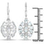 Elegant 2.93 Carat Aquamarine & White Topaz Sterling Silver Earrings