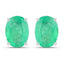 2.40 Carat Genuine Zambian Emerald 10K White Gold Earrings