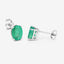 2.40 Carat Genuine Zambian Emerald 10K White Gold Earrings