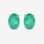 2.40 Carat Genuine Zambian Emerald 10K White Gold Earrings