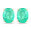 2.40 Carat Genuine Zambian Emerald 10K Yellow Gold Earrings
