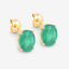 2.40 Carat Genuine Zambian Emerald 10K Yellow Gold Earrings