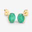 2.40 Carat Genuine Zambian Emerald 10K Yellow Gold Earrings