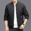 Stylish Rhombic Design Cotton Puffer Jacket for Men