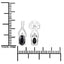 14K White Gold Plated Black Sapphire & Diamond Earrings