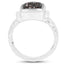 Bague en Argent Sterling avec Diamant Champagne de 0,22 Carat