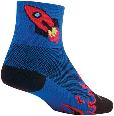 SockGuy Classic Rocket Man Socks - Blue Large/X-Large
