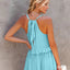 Elegant Ruffled Sleeveless Tiered Maxi Dress with Pockets